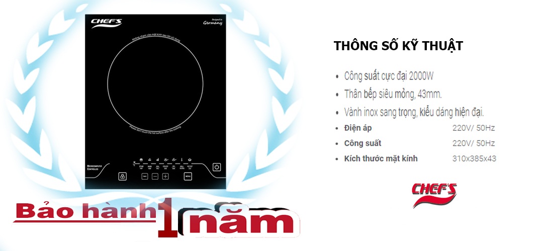 Bếp Từ CHEFS EH-IH2000A