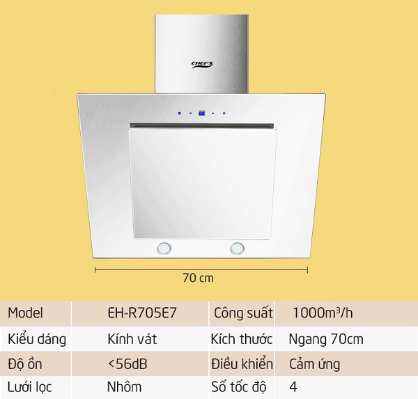 Máy Hút Mùi CHEFS EH-R705E7