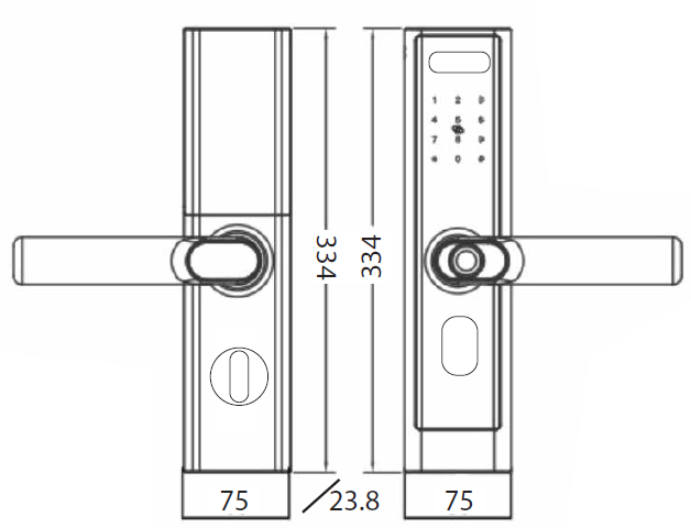Khóa Điện Tử HUBERT HB CG75 BLACK