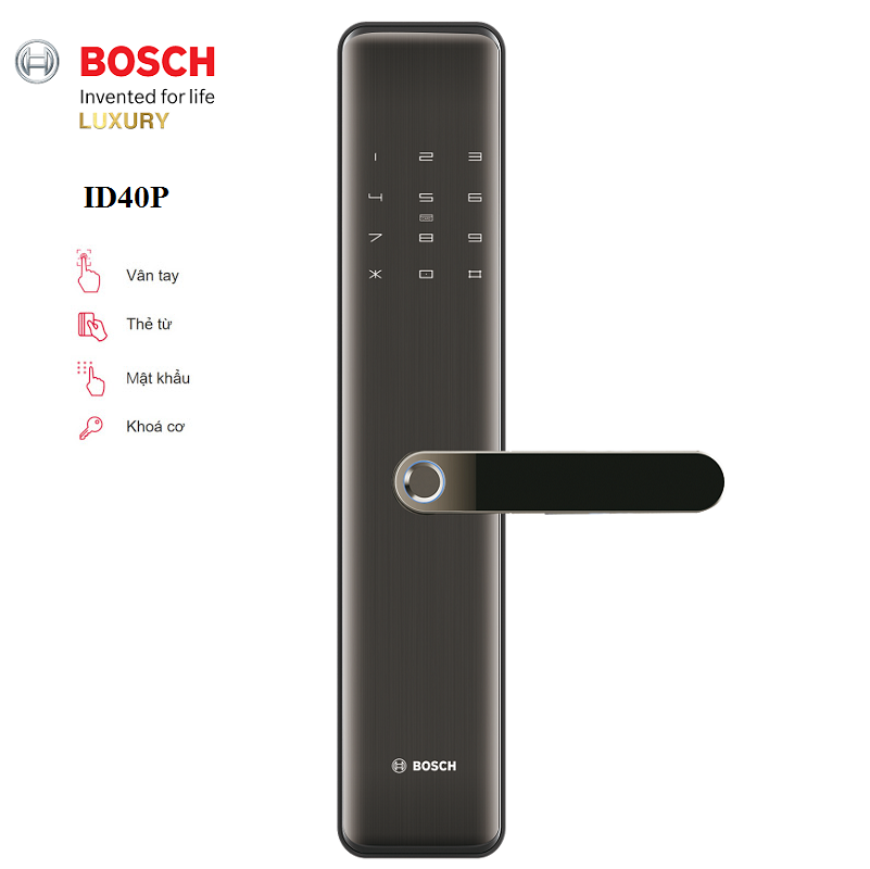 Khóa Điện Tử BOSCH ID40P EU GRAY
