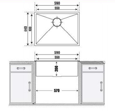 Chậu Rửa PONA PNI1-5944/ Inox