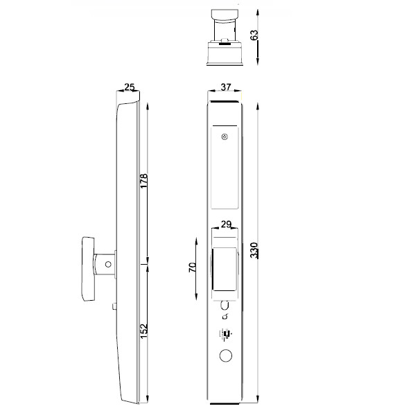 Khóa Điện Tử HUBERT HB CN39 STYLE B GRAY