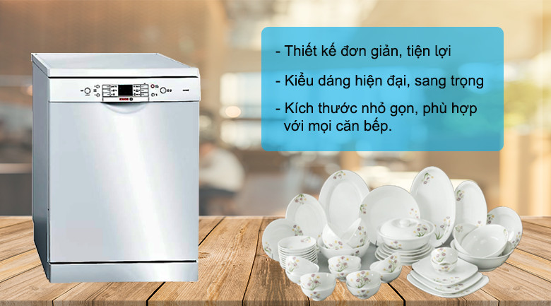 Máy Rửa Chén BOSCH HMH.SMS63L02EA|Serie 6