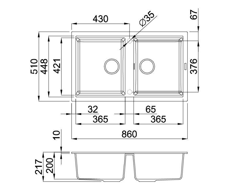 Chậu Rửa Malloca TITANIUM K-45073 (nano)