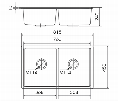 Chậu rửa KAFF GRANITE KF-MONDY-815