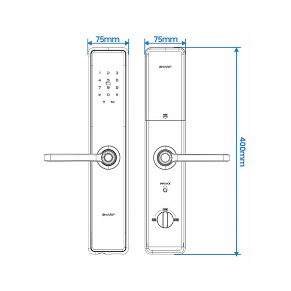 Khóa Điện Tử SHARP A1 B (Gray)