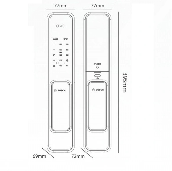 Khóa cửa vân tay BOSCH EL 600VF EU GRAY APP