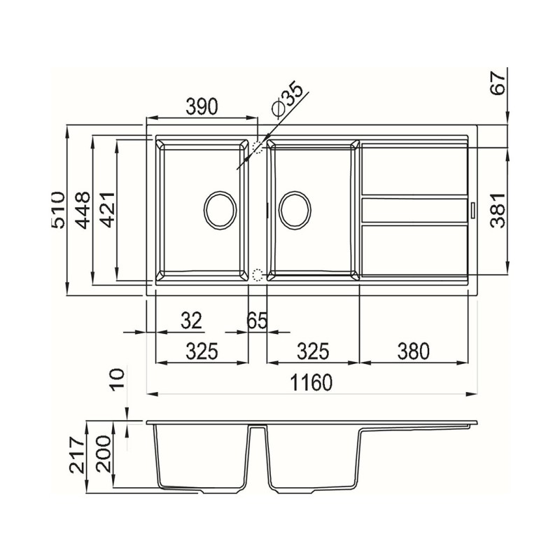 Chậu Rửa Malloca TORTORA K-50043 (Nano)