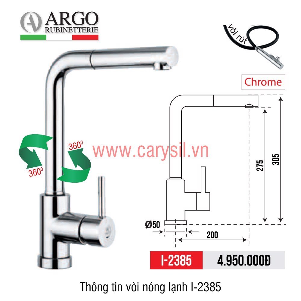 Vòi Rửa CARYSIL I-2385