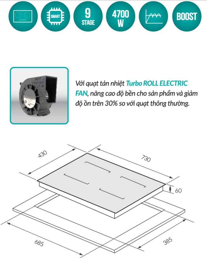 Bếp Điện Từ GrandX GX E677SE