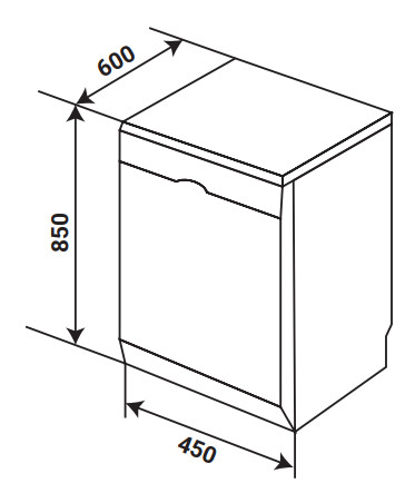 Máy Rửa Chén KAFF KF-W45A1A401J 9 Bộ Nhỏ Gọn