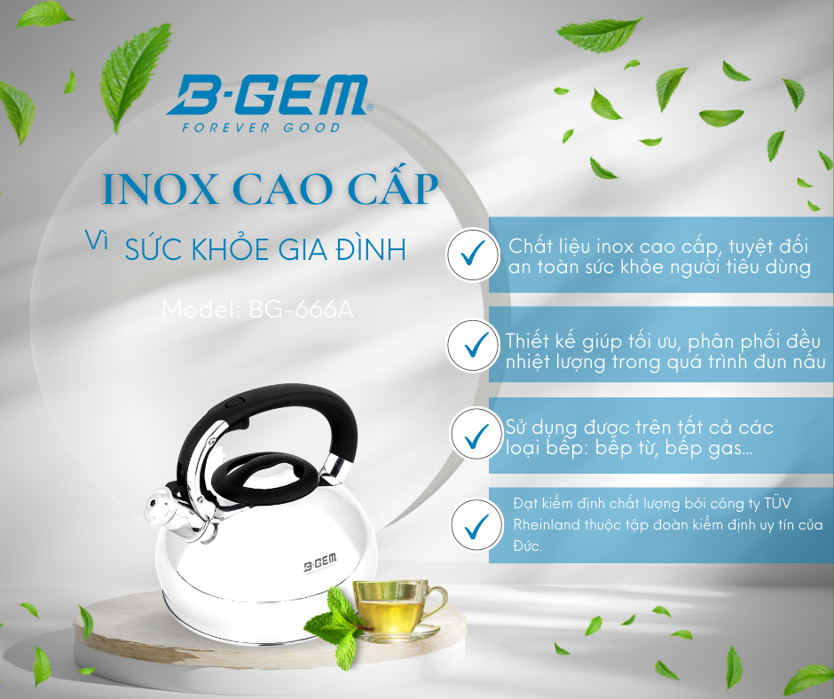 Ấm Đun Từ B-GEM BG-666A