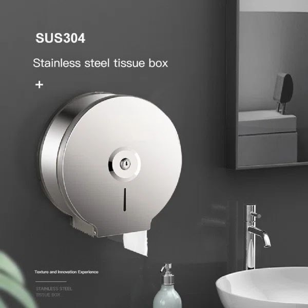 Hộp Giấy Tròn Đựng Giấy Vệ Sinh INOX SUS304 B-GEM BG-PKA0926