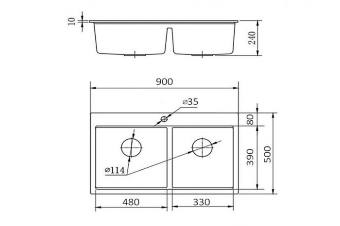 Chậu rửa KAFF GRANTE KF-MONDW-9050