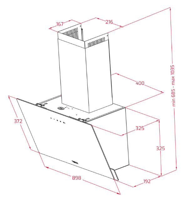 Máy Hút Mùi Teka EASY DVN 97050 TTC BK