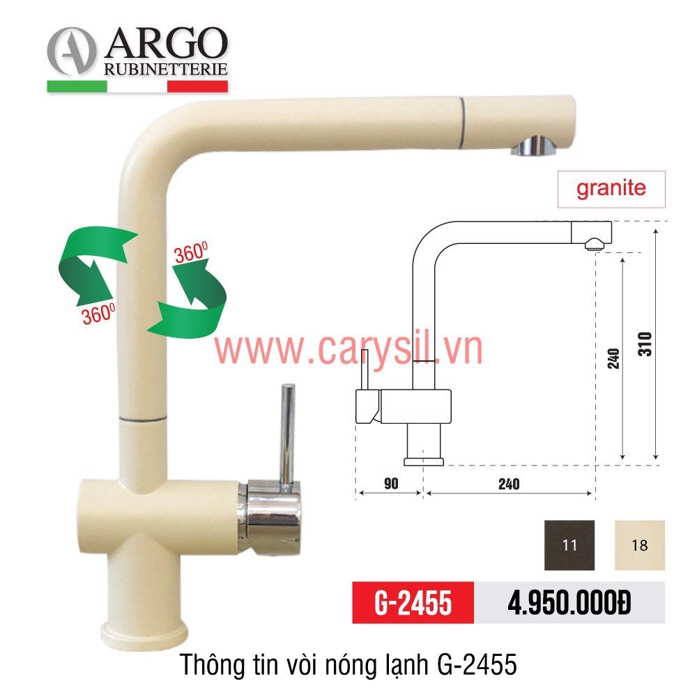 Vòi Rửa CARYSIL G 2455