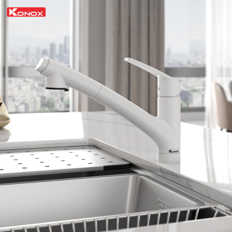 Vòi rửa bát KONOX Kira White