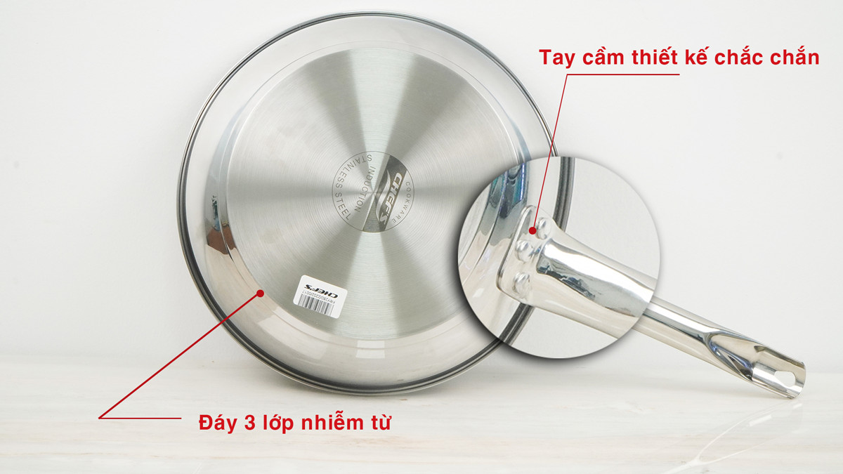 Chảo từ 3 lớp CHEFS EH-FRY280