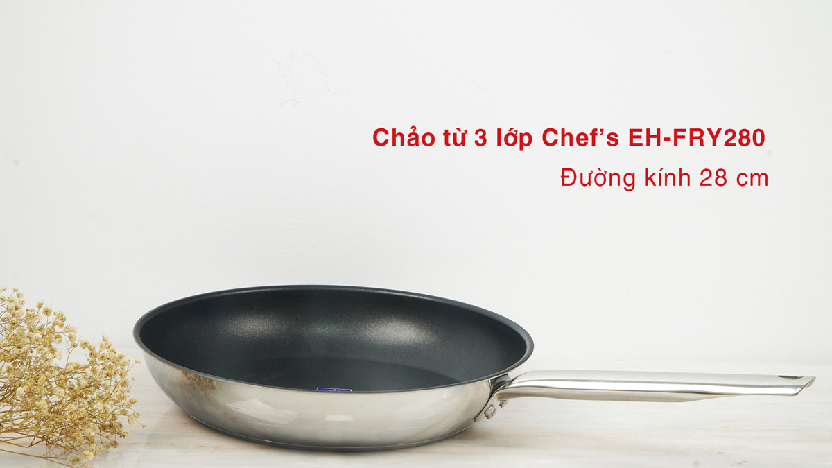 Chảo từ 3 lớp CHEFS EH-FRY280