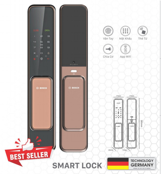 Khóa Điện Tử BOSCH EL600EU AMBER GOLD