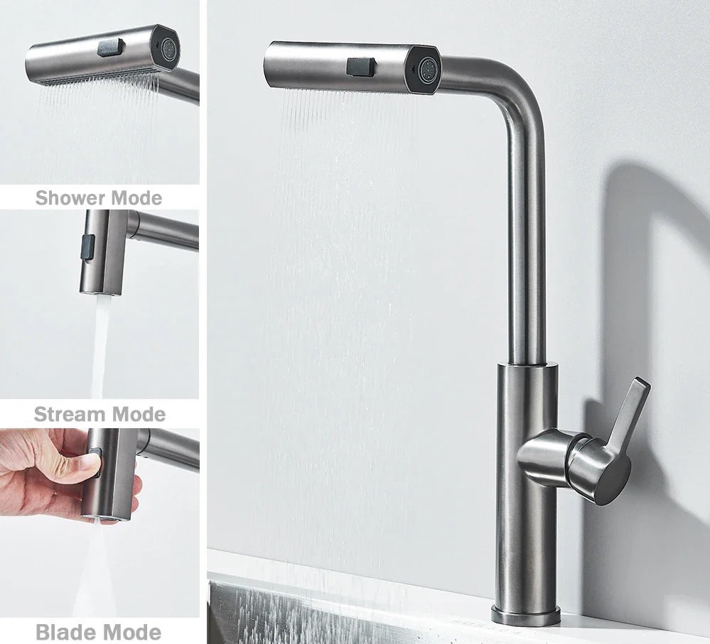 VÒI CHÉN RÚT DÂY 4 CHẾ ĐỘ NƯỚC B-GEM BG-EV006T