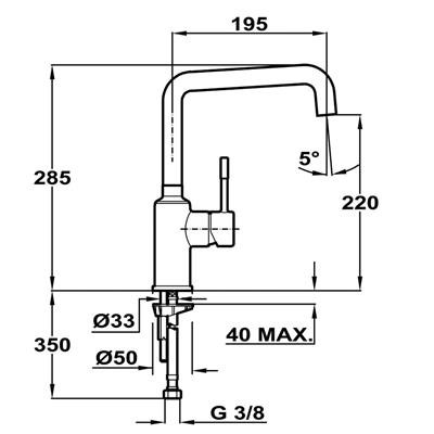 Vòi rửa TEKA TOTAL FRAME 915