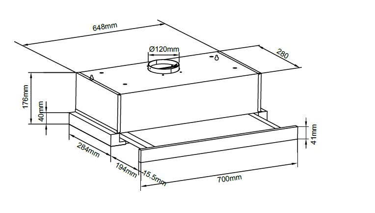 Hút Mùi Âm Tủ Canzy CZ-D700S