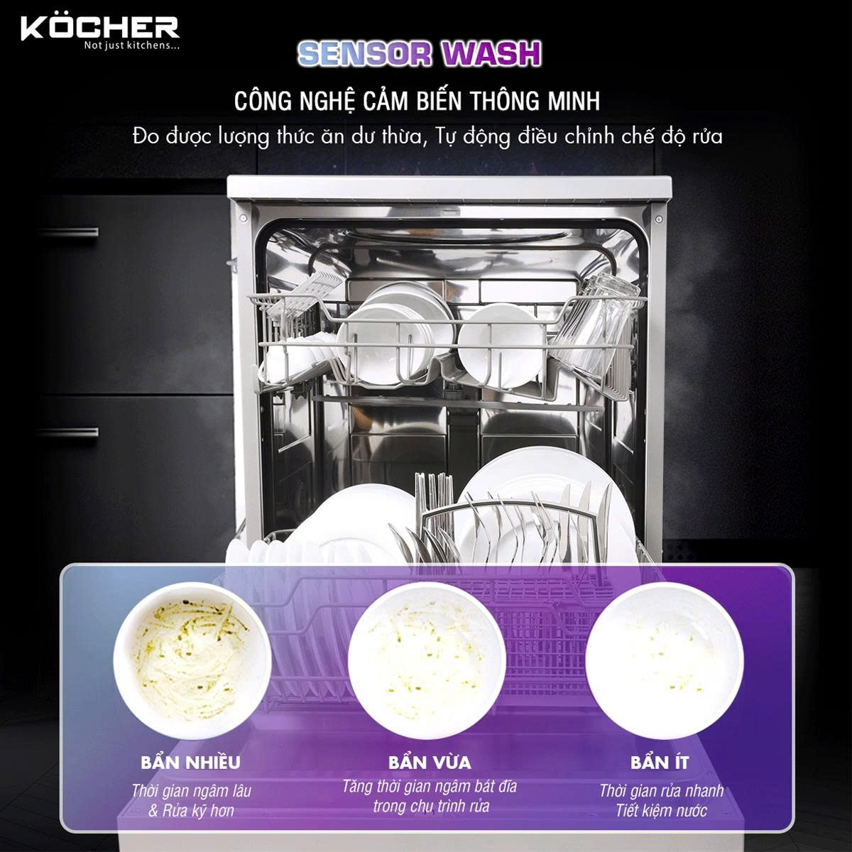 Máy rửa chén KOCHER KDEU-8818 Series 4