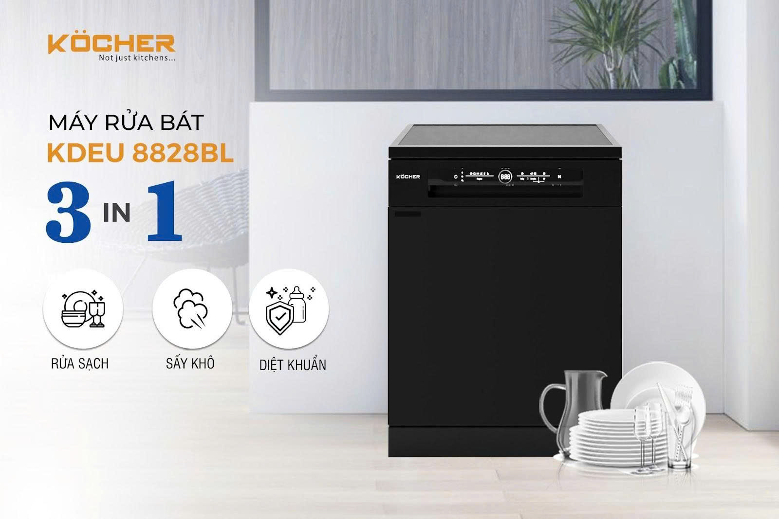 Máy rửa chén KOCHER KDEU-8828BL Series 7