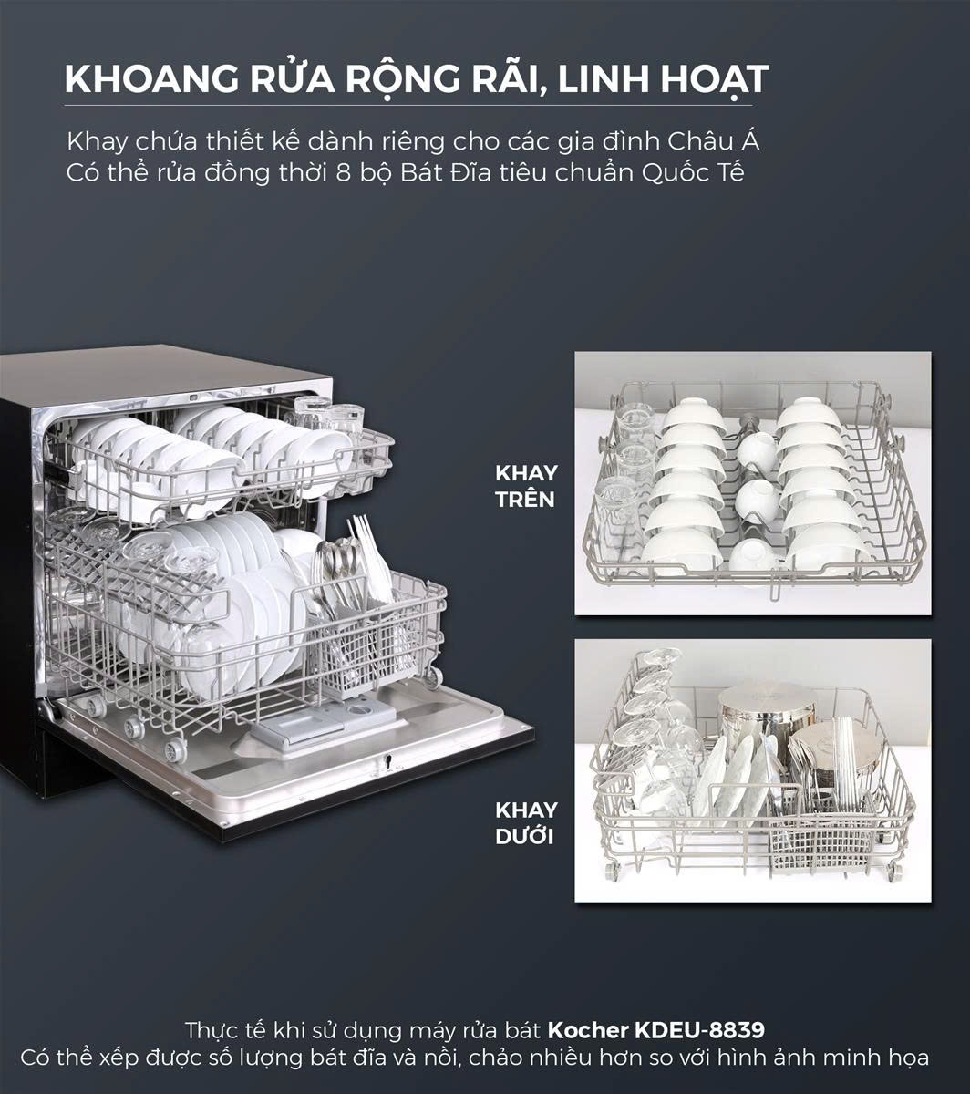 Máy rửa chén KOCHER KDEU-8839