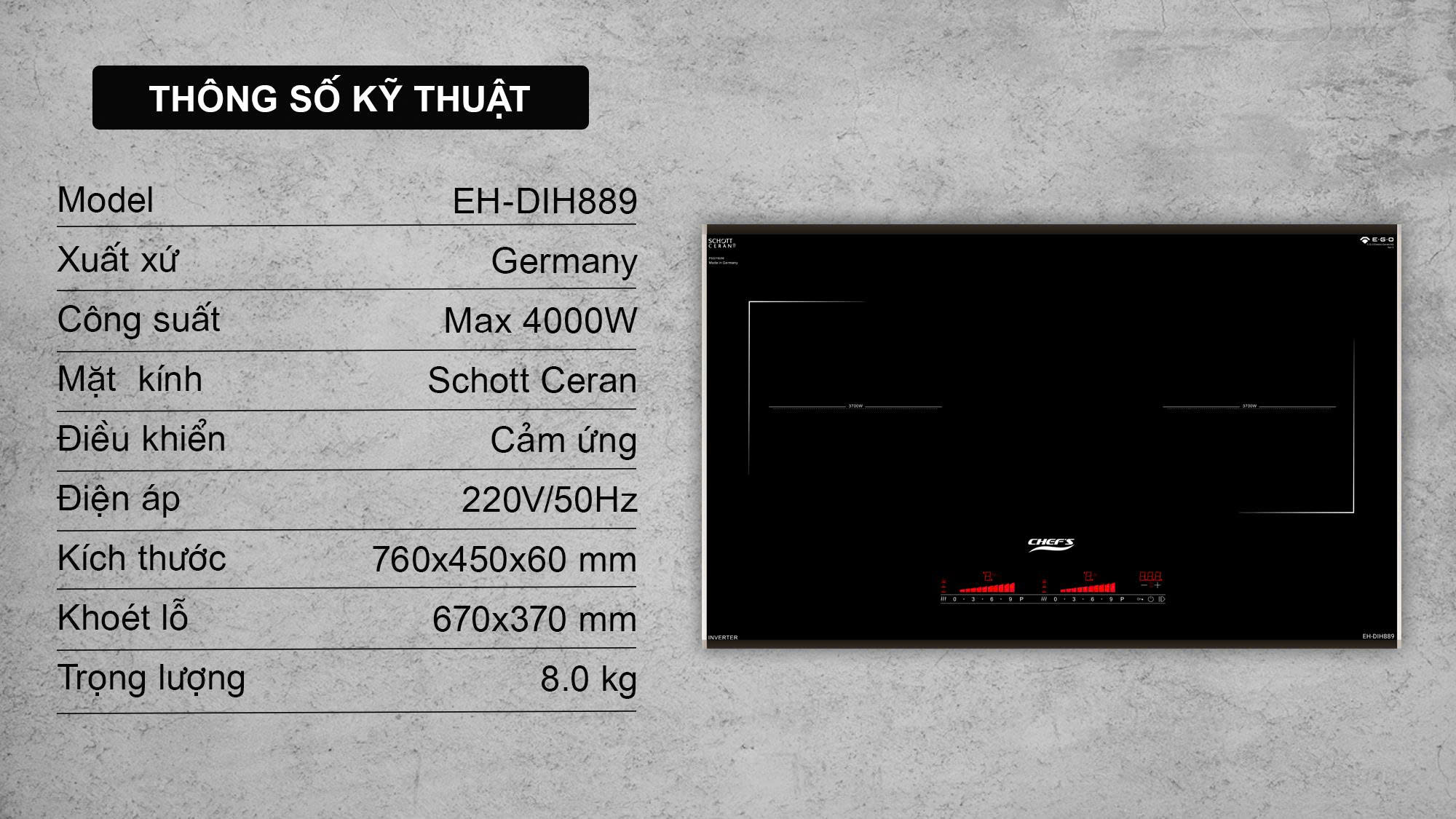 Bếp Từ Chefs EH-DIH889