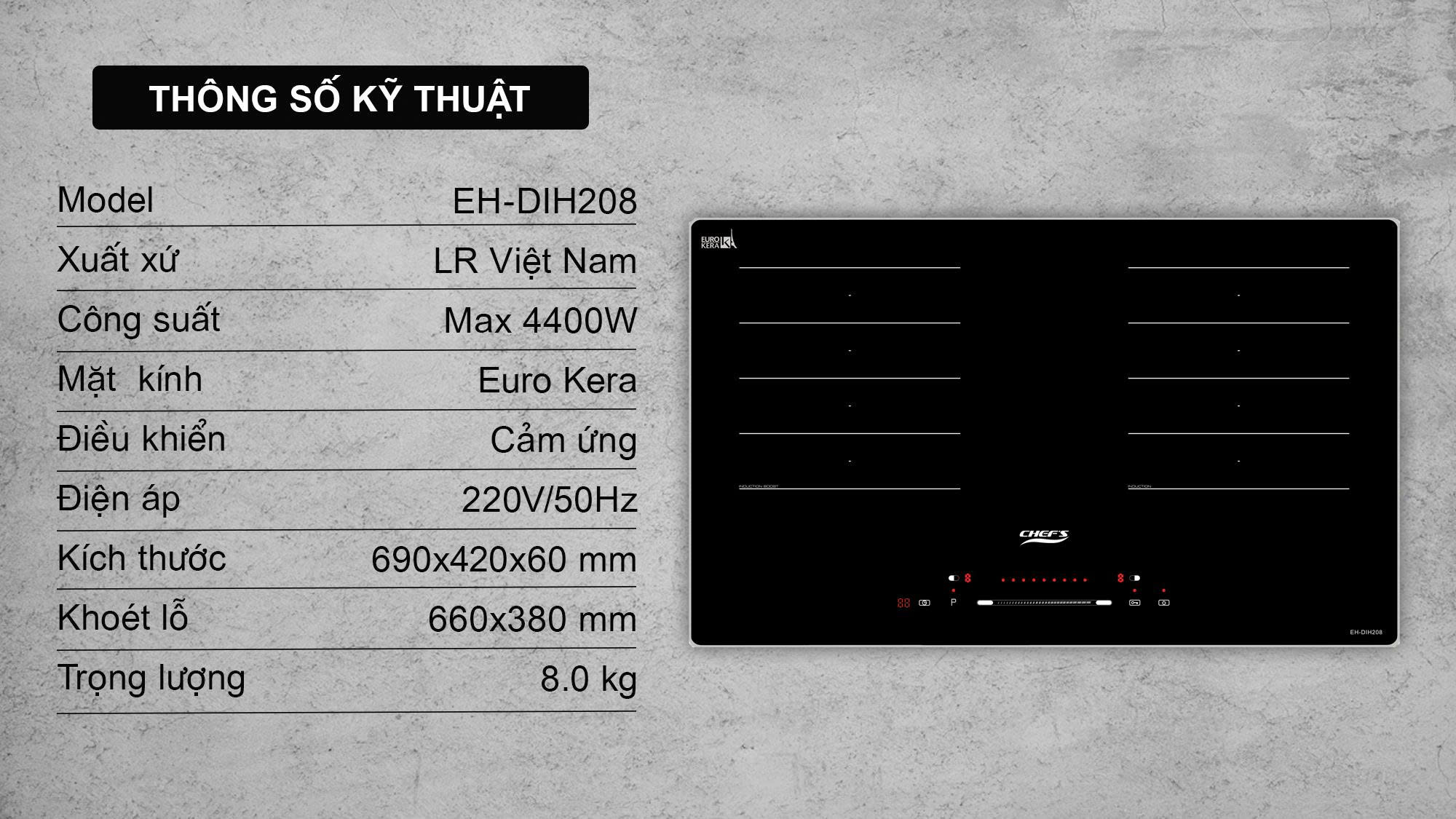 Bếp Từ Chefs EH-DIH208