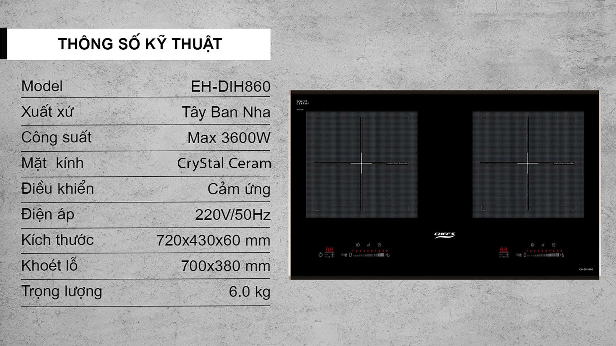 Bếp Từ Chefs EH-DIH860