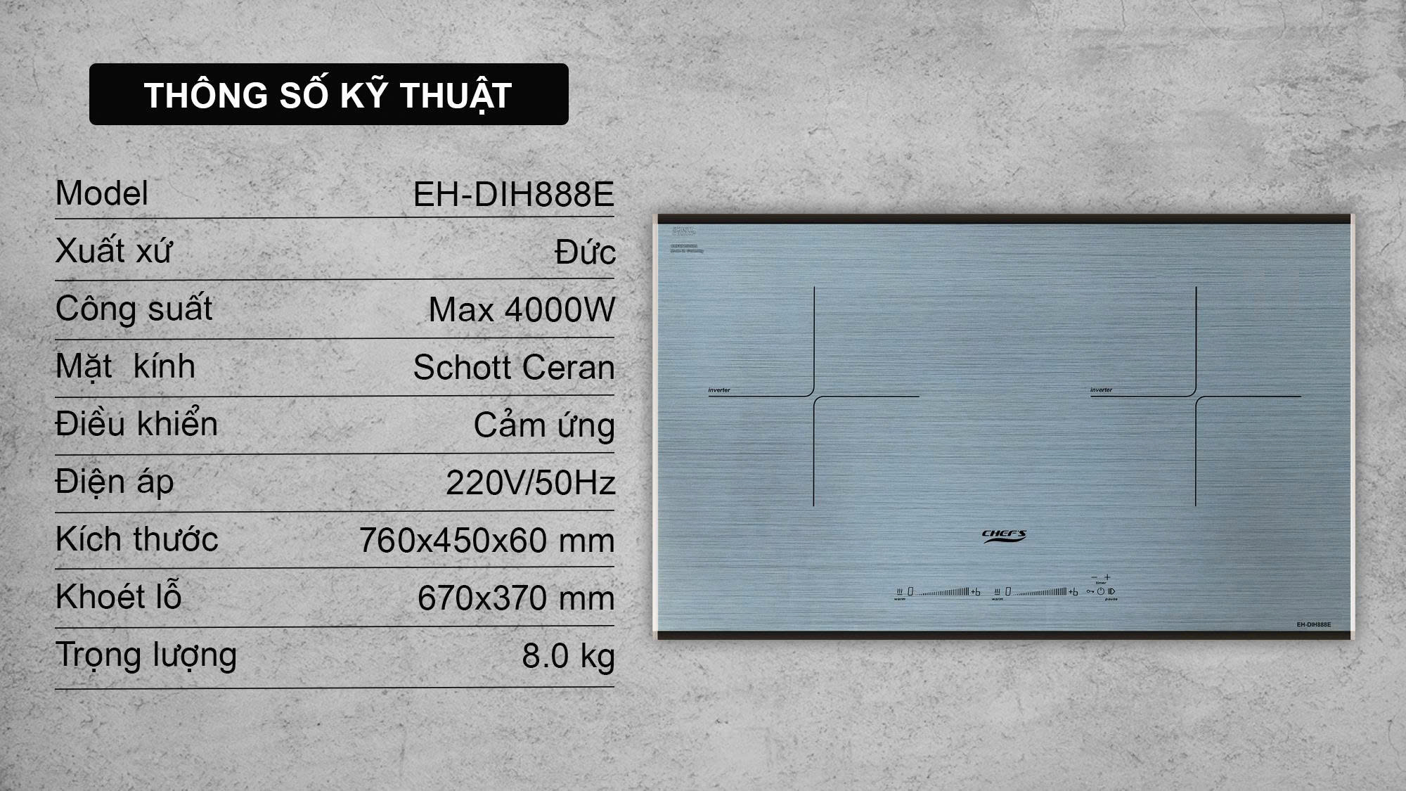 Bếp Từ Chefs EH-DIH888E