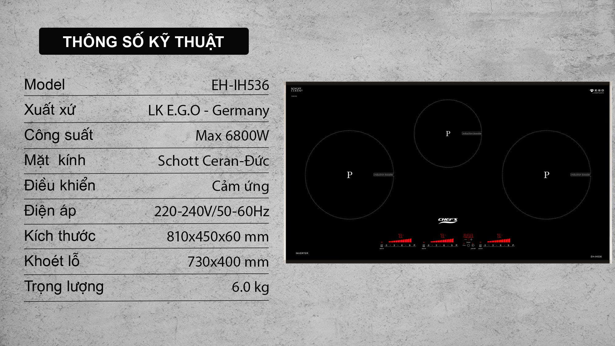 Bếp Từ Chefs EH-IH536