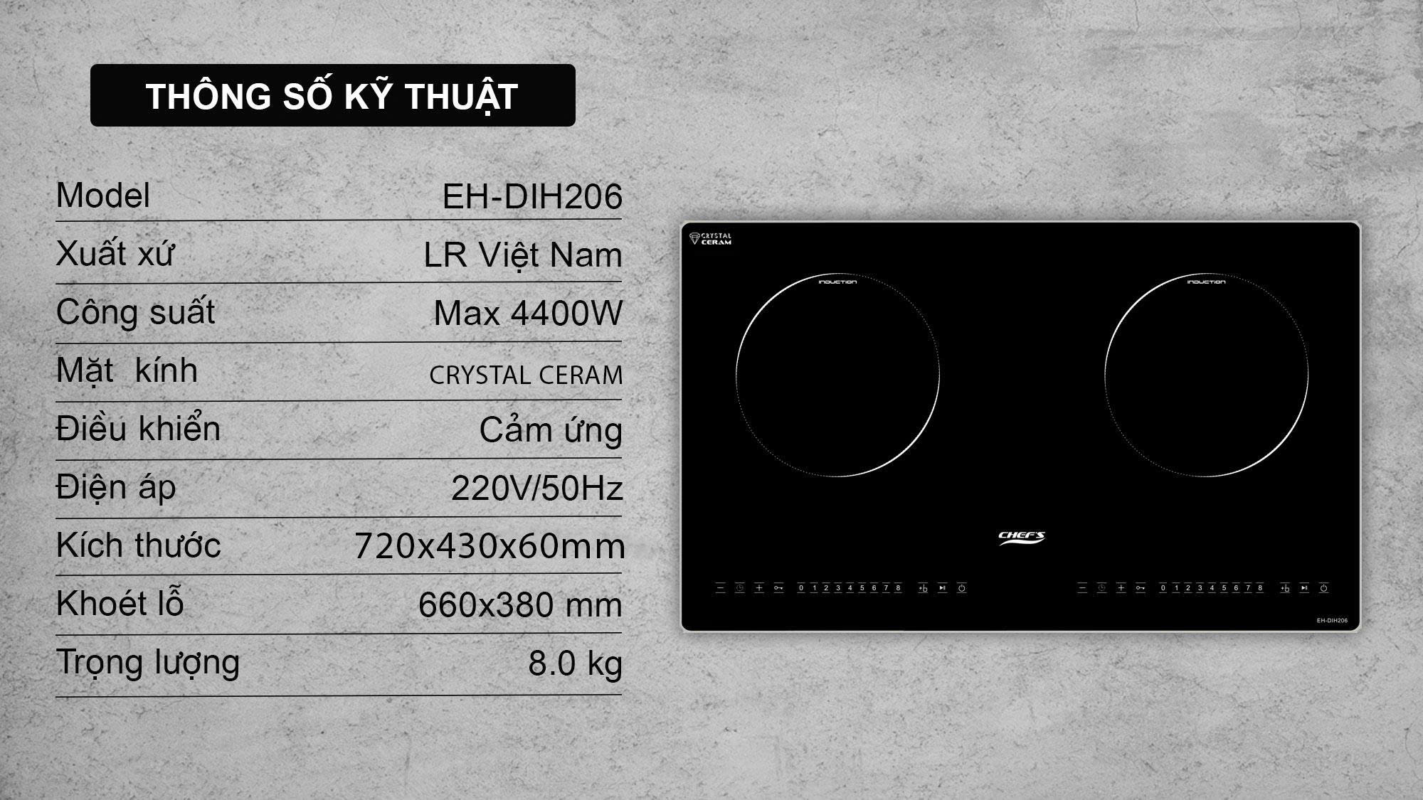 Bếp Từ Chefs EH-DIH206