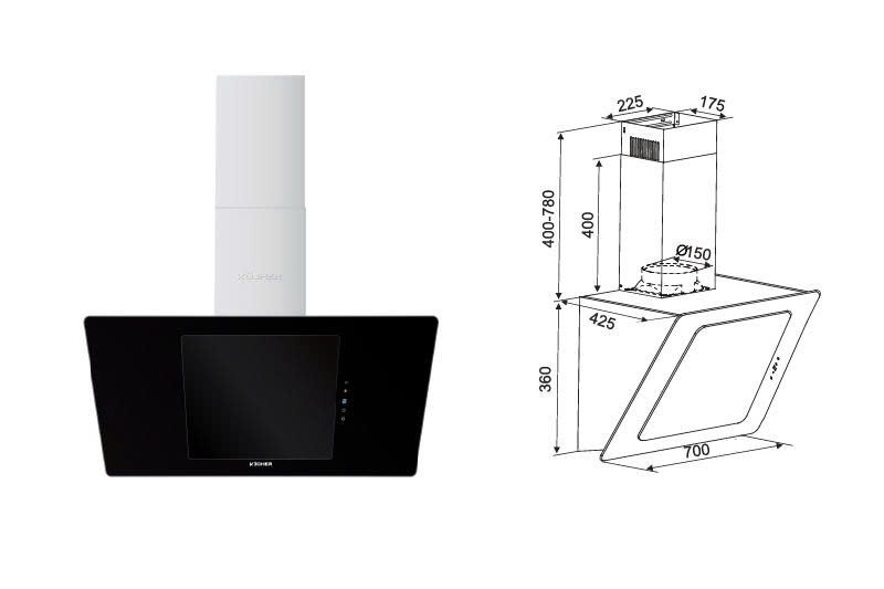 Máy Hút Mùi KOCHER K-2080V 70