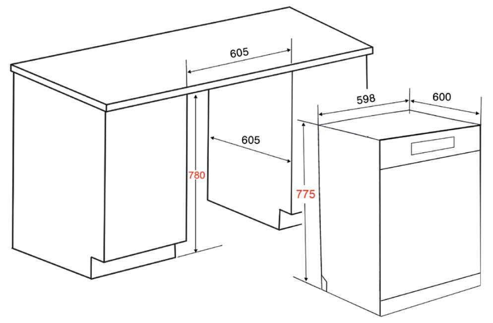 Máy rửa chén KOCHER KDEU-8828SEMI Series 7