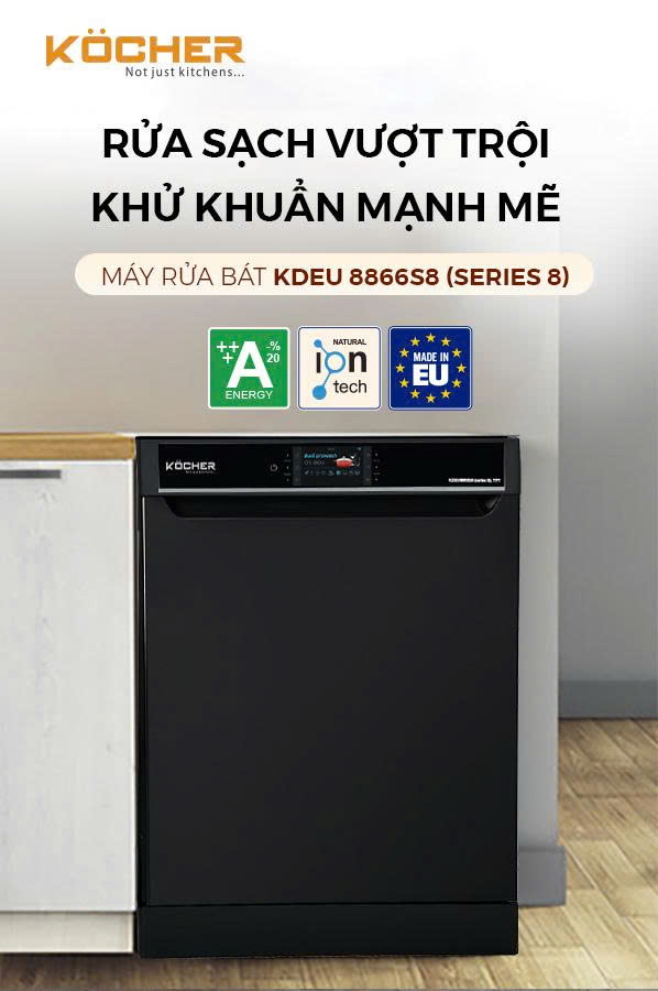 Máy rửa chén KOCHER KDEU-8866S8 Series 8