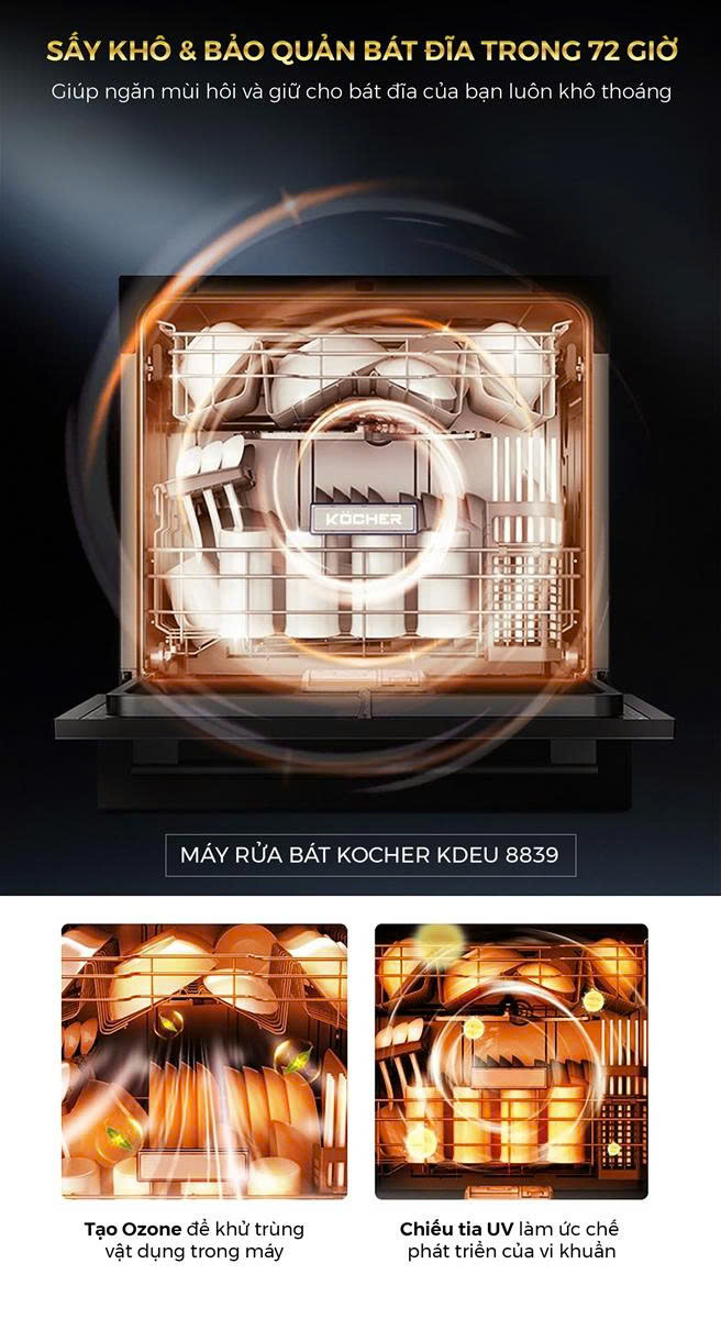 Máy rửa chén KOCHER KDEU-8839