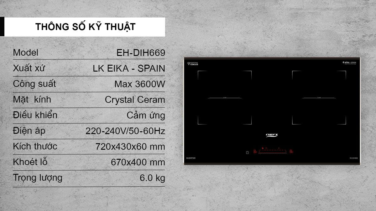 Bếp Từ CHEFS EH-DIH669