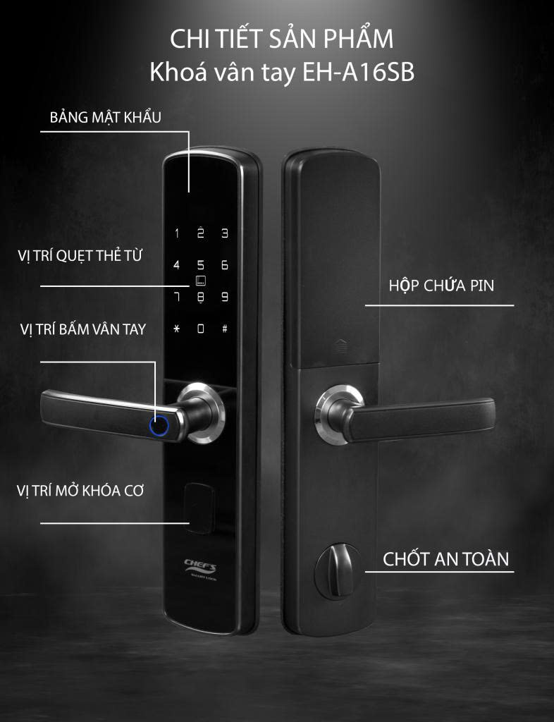 Khóa Điện Tử CHEFS EH-A16SB