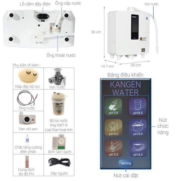 Máy lọc nước Kangen - Enagic LeveLuk K8