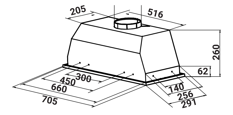 Máy Hút Mùi KAFF KF-BI70H