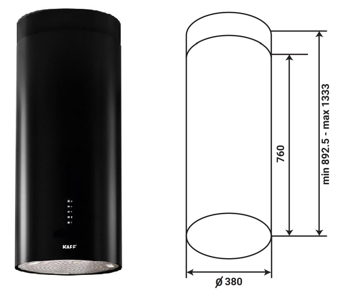 Máy Hút Đảo KAFF KF-IS380CRB