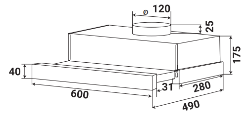 Máy Hút Mùi KAFF KF-TL1006W