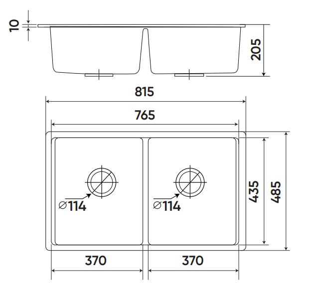Chậu rửa KAFF GRANITE KF-MONDX-815
