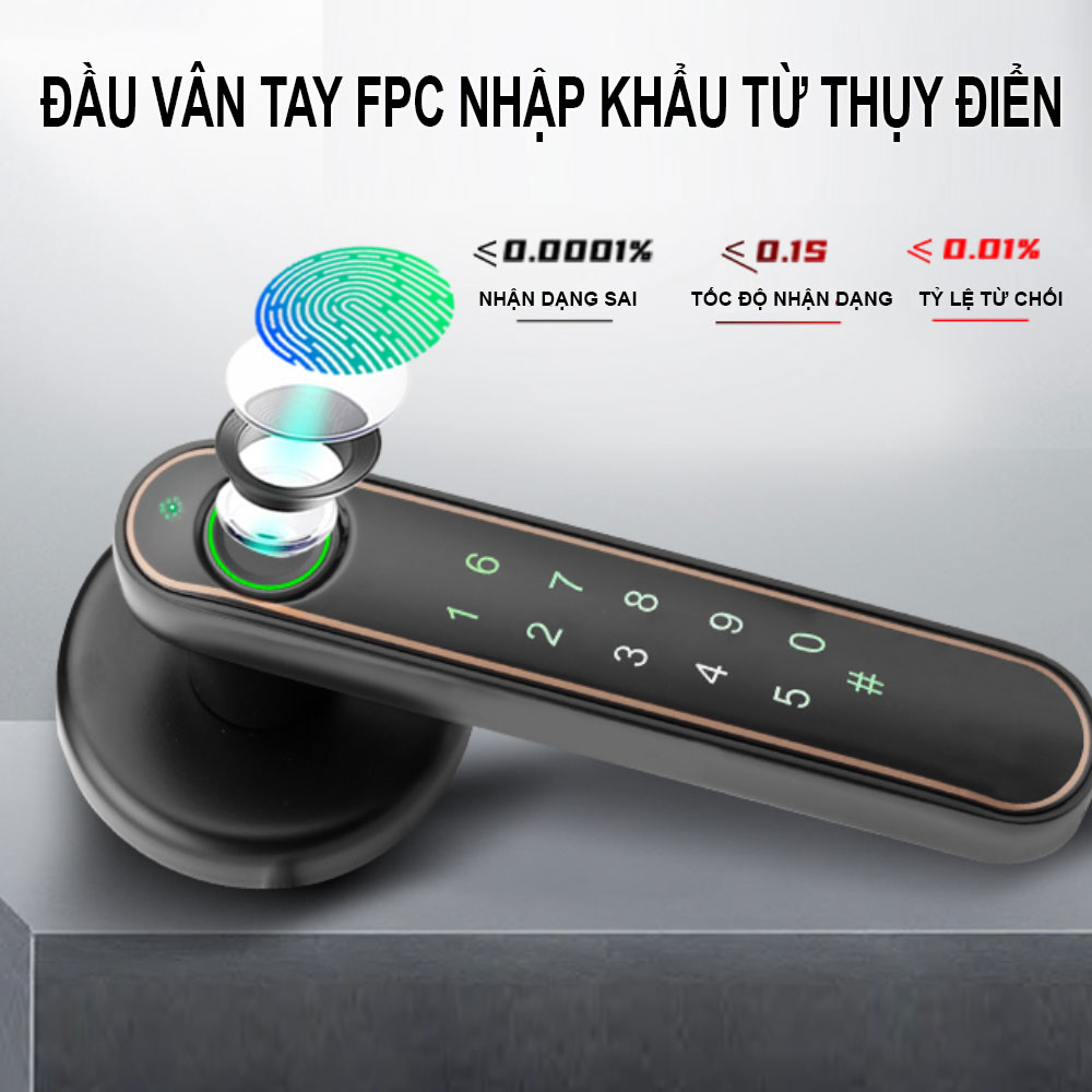 Khóa Vân Tay Cửa Gỗ Avolock AT-103-B