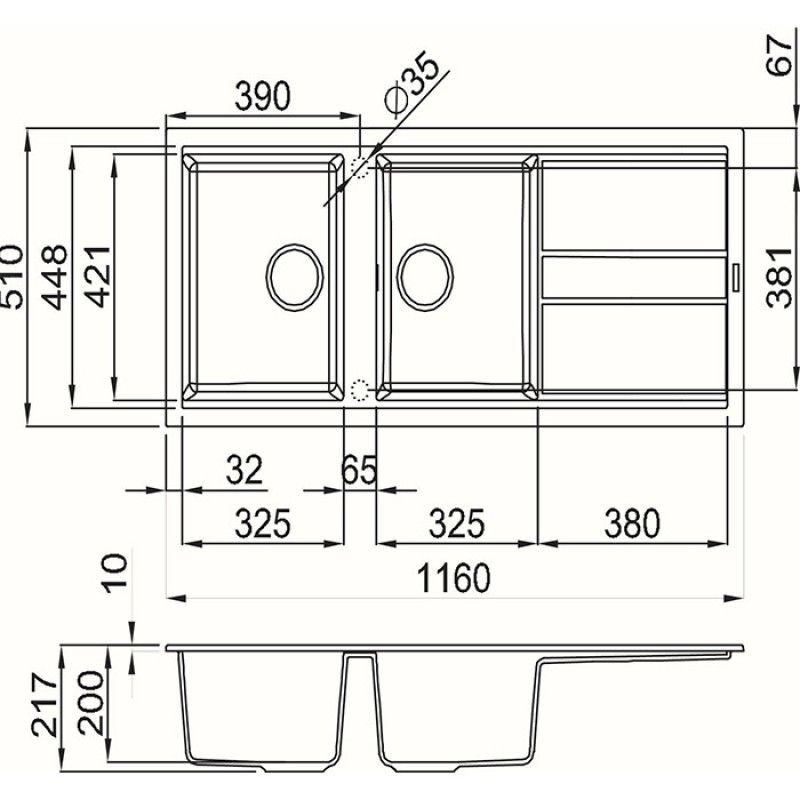 Chậu Rửa Malloca NERO K-50040 (Nano)