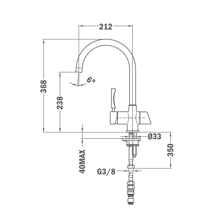 Vòi rửa TEKA TOTAL OS 200